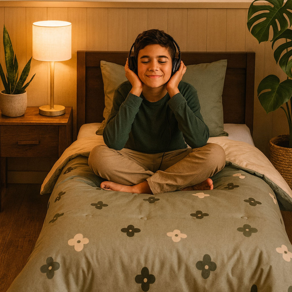 Drøm Forest Whisper - La couette sans housse de couette pour adolescents | housse fixe | lavable