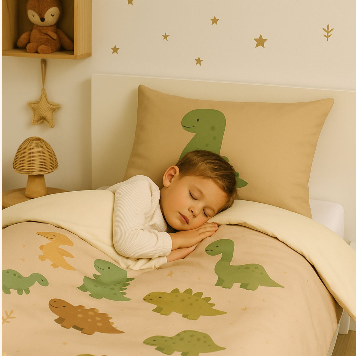 Snork Jurassic Joy - La couette sans housse pour enfants | housse intégrée | lavable