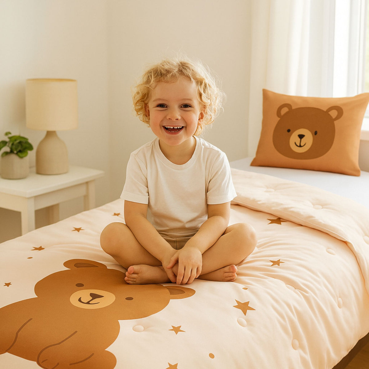 Snork Cuddle Caramel - La couette sans housse pour enfants | housse intégrée | lavable