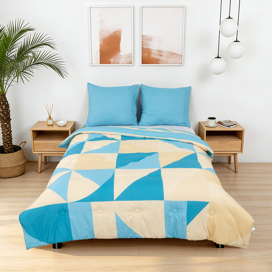 Sommardröm - Blue Breeze - La couette sans housse de couette |housse fixe |lavable