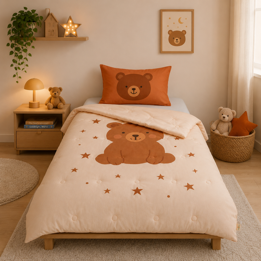 Snork Cuddle Caramel - La couette sans housse pour enfants | housse intégrée | lavable