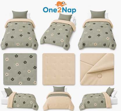 Drøm Forest Whisper - La couette sans housse de couette pour adolescents | housse fixe | lavable