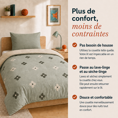 Drøm Forest Whisper - La couette sans housse de couette pour adolescents | housse fixe | lavable
