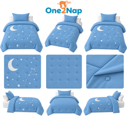 Drøm Moonlit Sky - La couette sans housse pour adolescents | housse intégrée | lavable