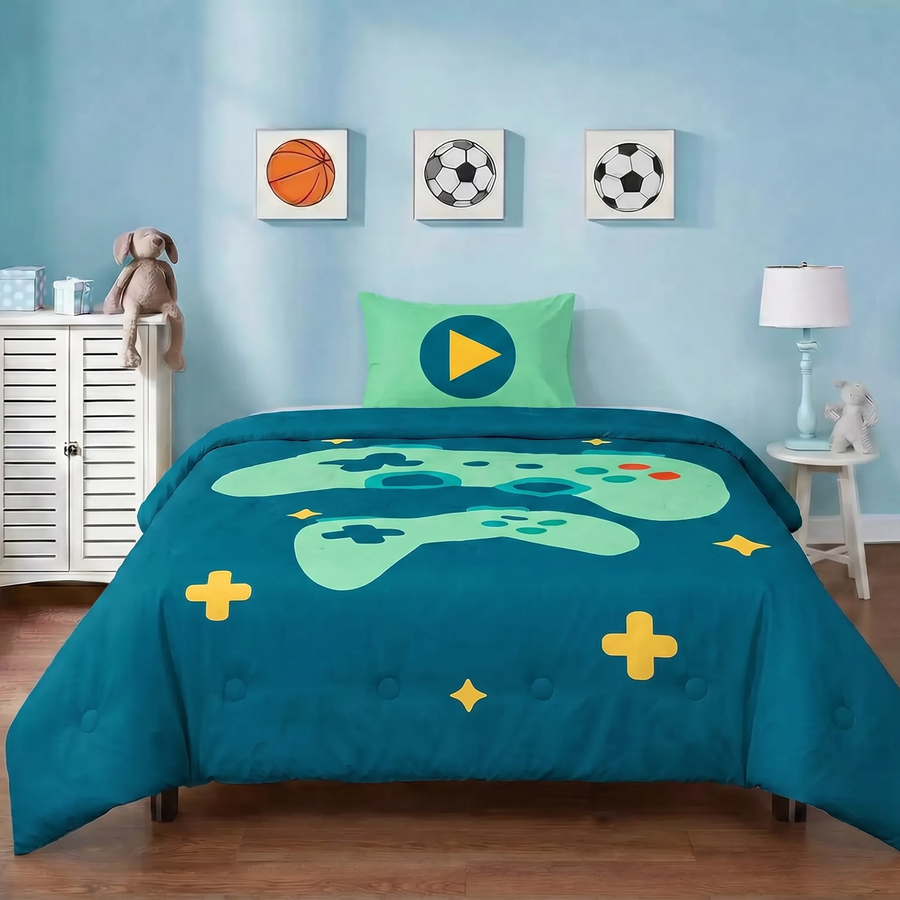 Good vibes - Game Galaxy - La couette sans housse pour les enfants |housse fixe |lavable