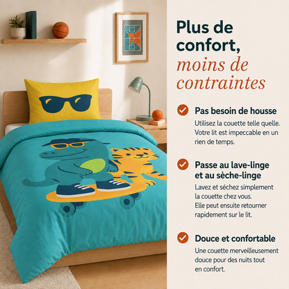Good vibes - Urban Safari - La couette sans housse pour les enfants | housse fixe | lavable