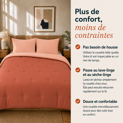 Nørd Berry Blush - La couette sans housse de couette |housse fixe |lavable