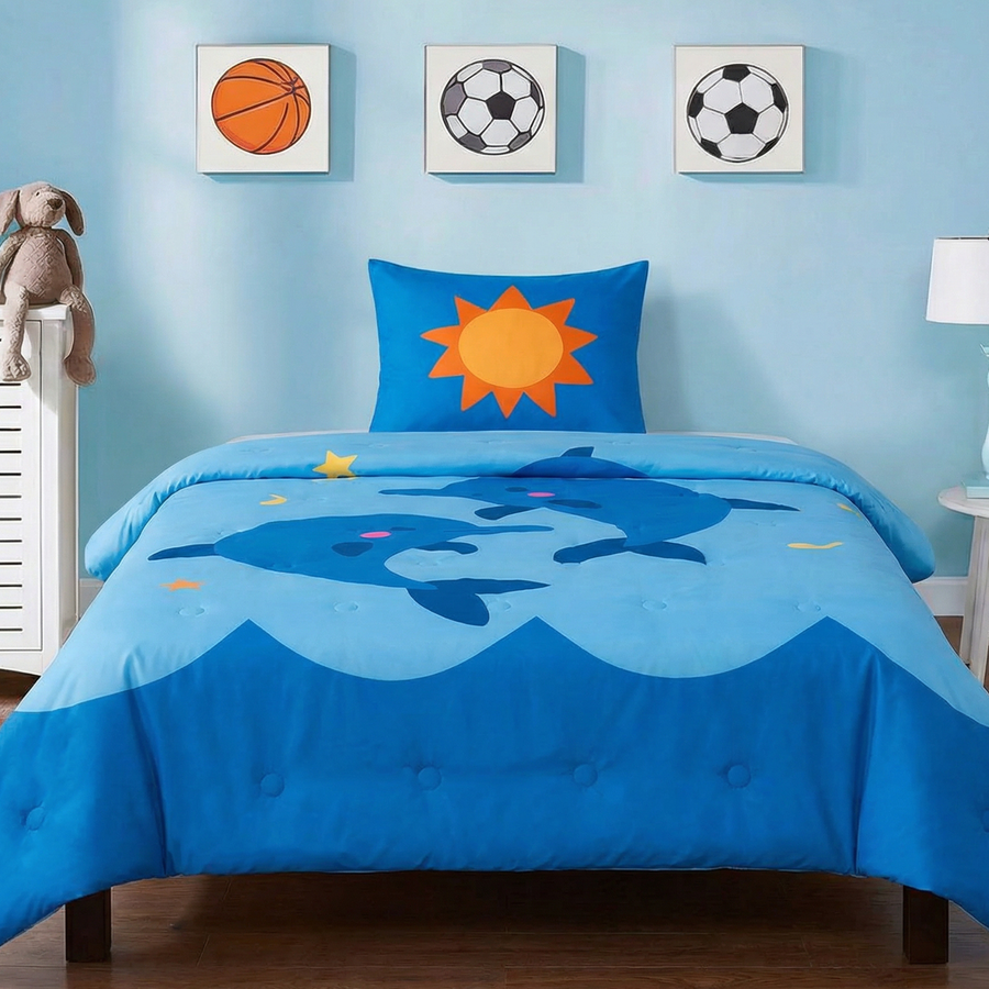 Good vibes - Ocean Glow - La couette sans housse pour les enfants | housse fixe | lavable