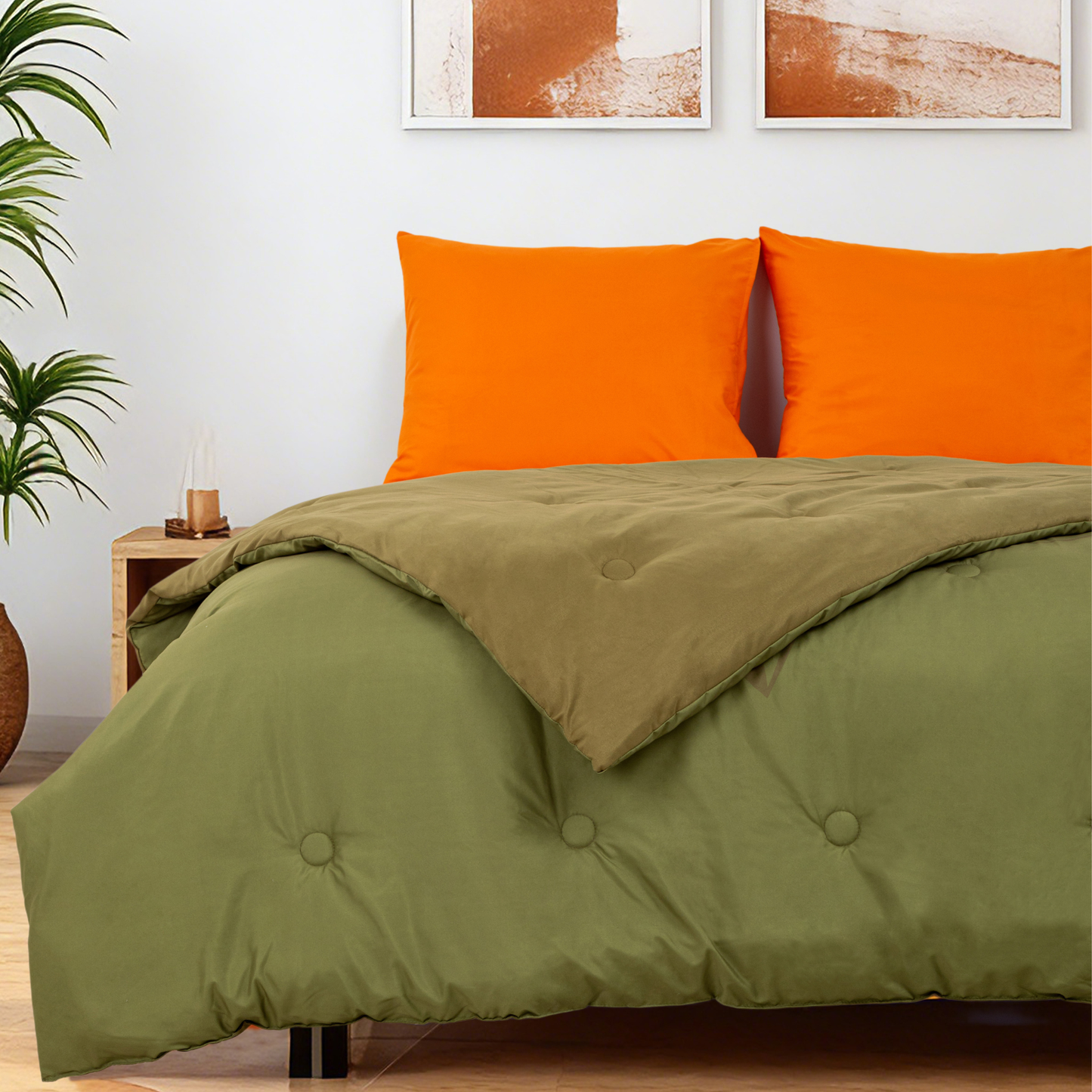 Dreamwave - Olive Leaf - La couette sans housse | housse fixe | lavable