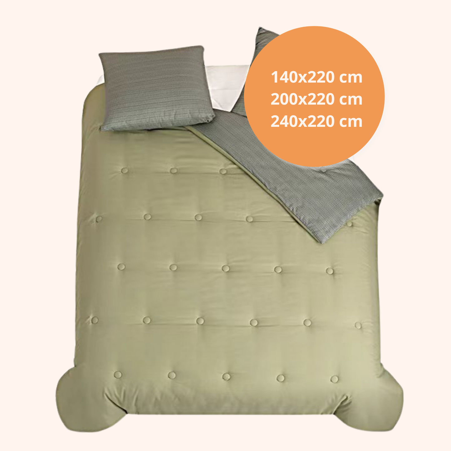 Struktur Olive Leaf - La couette sans housse de couette | housse fixe | lavable