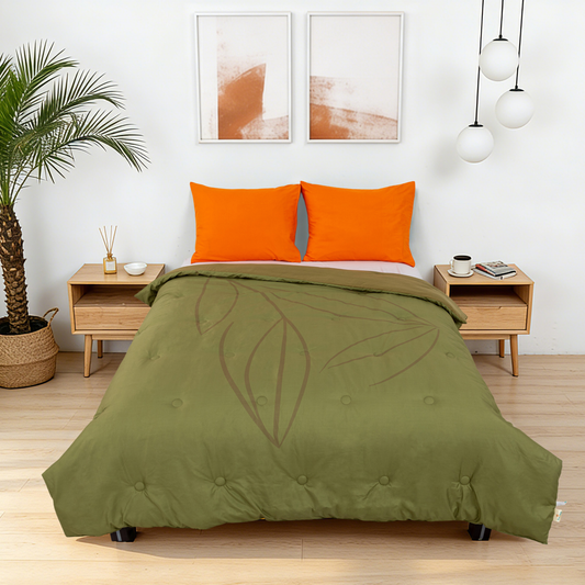 Dreamwave - Olive Leaf - La couette sans housse | housse fixe | lavable