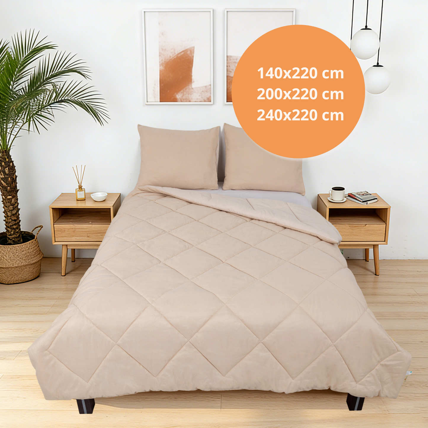 Sommarvino - Pale Linnen - La couette sans housse | housse intégrée | lavable