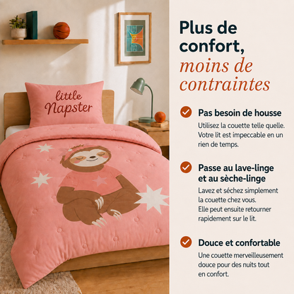 Snork Lazy Days - La couette sans housse pour enfants | housse intégrée | lavable
