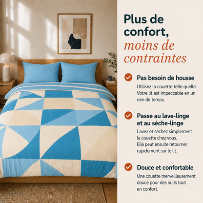 Sommardröm - Blue Breeze - La couette sans housse de couette |housse fixe |lavable