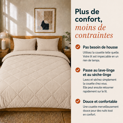 Sommarvino - Pale Linnen - La couette sans housse | housse intégrée | lavable