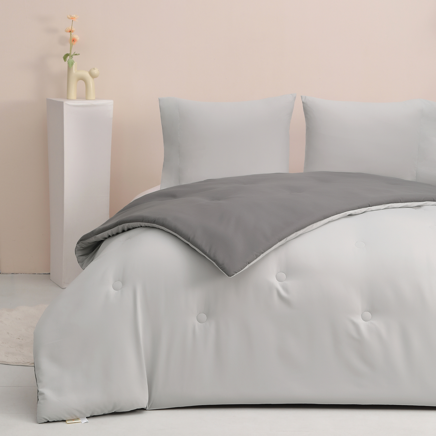 Nørd Stone Grey - La couette sans housse | housse fixe | lavable