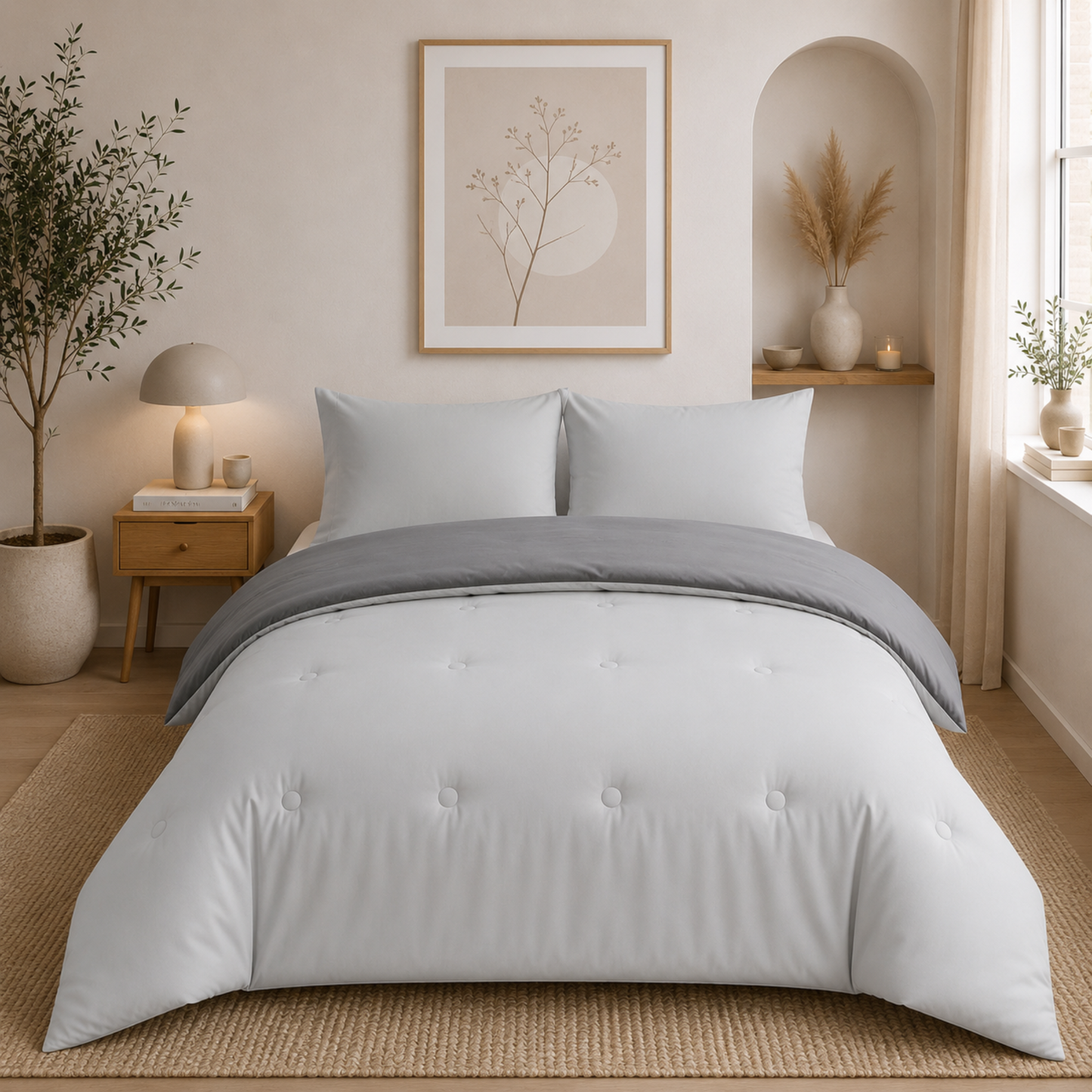 Nørd Stone Grey - La couette sans housse | housse fixe | lavable