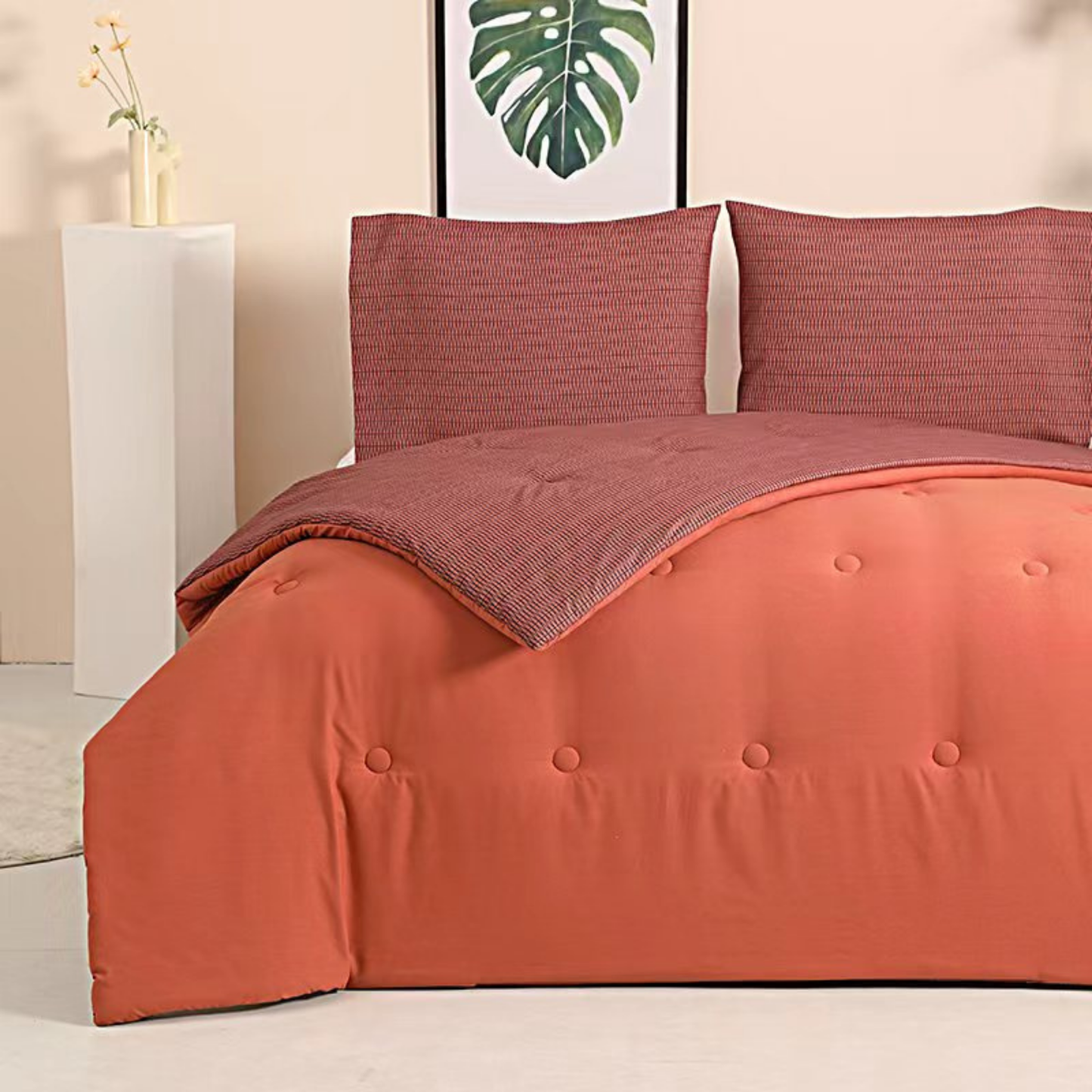 Structure Velvet Plum - La couette sans housse | housse fixe | lavable