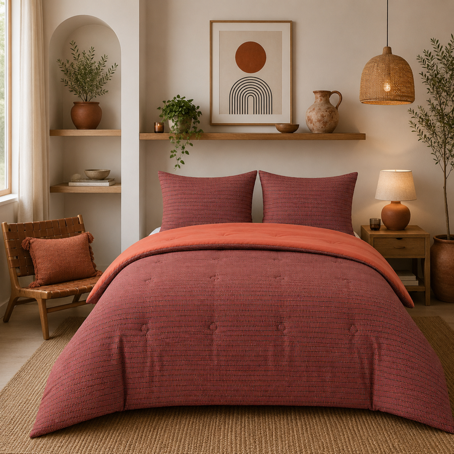 Structure Velvet Plum - La couette sans housse | housse fixe | lavable