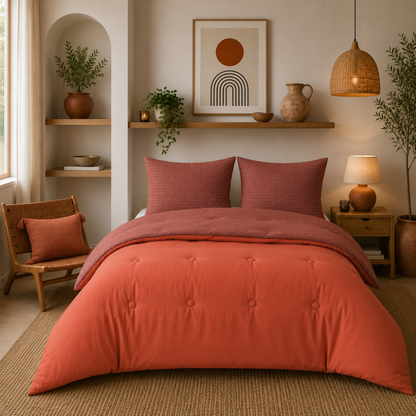 Structure Velvet Plum - La couette sans housse | housse fixe | lavable