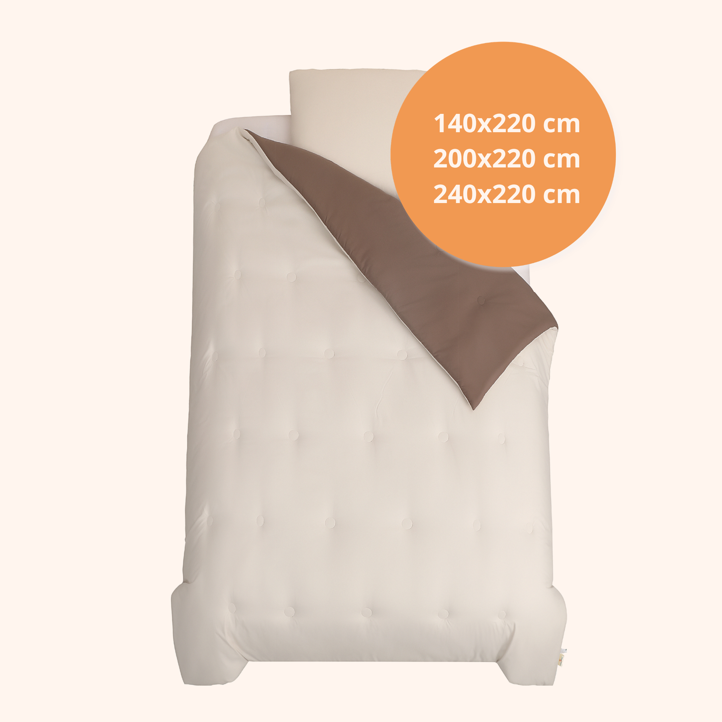 Nørd Warm Sand - La couette sans housse | housse fixe | lavable