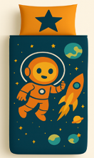 Good vibes - Cosmic Adventure - La couette sans housse pour enfants | housse fixe | lavable