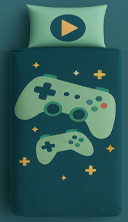 Good vibes - Game Galaxy - La couette sans housse pour les enfants |housse fixe |lavable