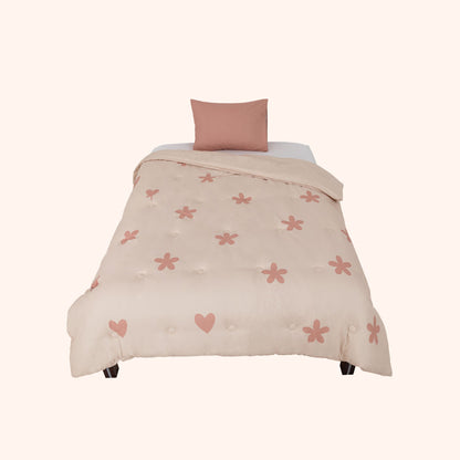 Drøm Rose Dawn - La couette sans housse pour adolescents |housse intégrée |lavable