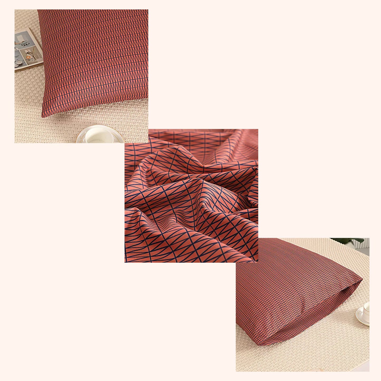 Struktur Velvet Plum – Taie d’oreiller 60x70 cm | Chaleur scandinave luxueuse